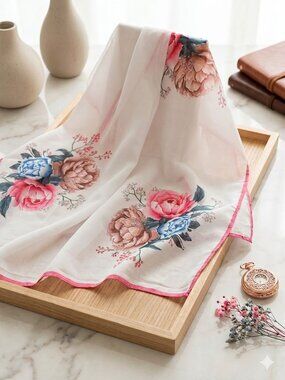 Bouquet d'Été Scarf Made in Turkey
